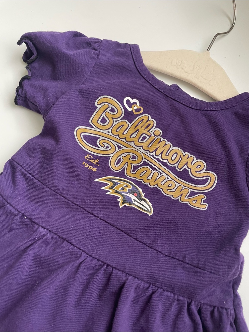 NFL Team Baltimore Ravens 100% Cotton Dress with Bloomers